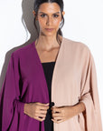 Two Sided Abaya in Fuschia Nude