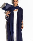 Woven Abaya in Navy Blue