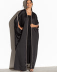 Woven Abaya in Black