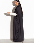 Black and Ivory Sleeve Abaya