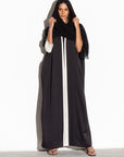 Black and Ivory Sleeve Abaya