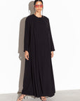 Pleated Abaya in Black