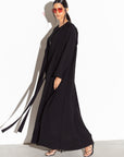 Pleated Abaya in Black