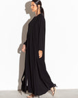 Pleated Abaya in Black