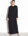 Pleated Abaya in Black