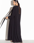 Pleated Abaya in Black