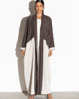 Textured Abaya in Cedar Ivory