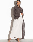 Textured Abaya in Cedar Ivory