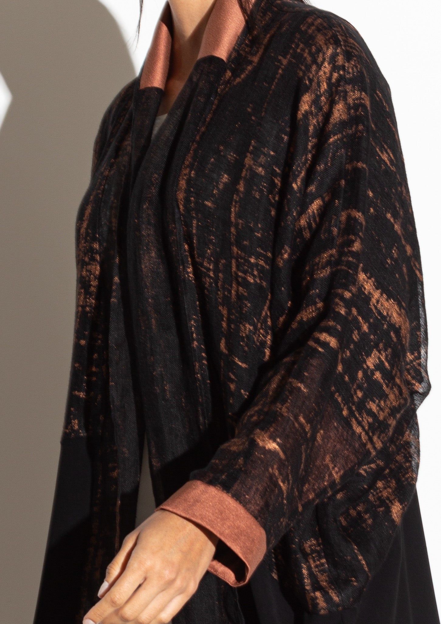 Black and Copper Abaya