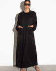 Black Trench Pattern Abaya