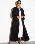 Black Trench Pattern Abaya