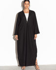 Loose Cut Linear Black Abaya