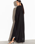 Loose Cut Linear Black Abaya