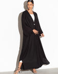 Loose Cut Linear Black Abaya