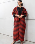 Stripe Abaya in Brick