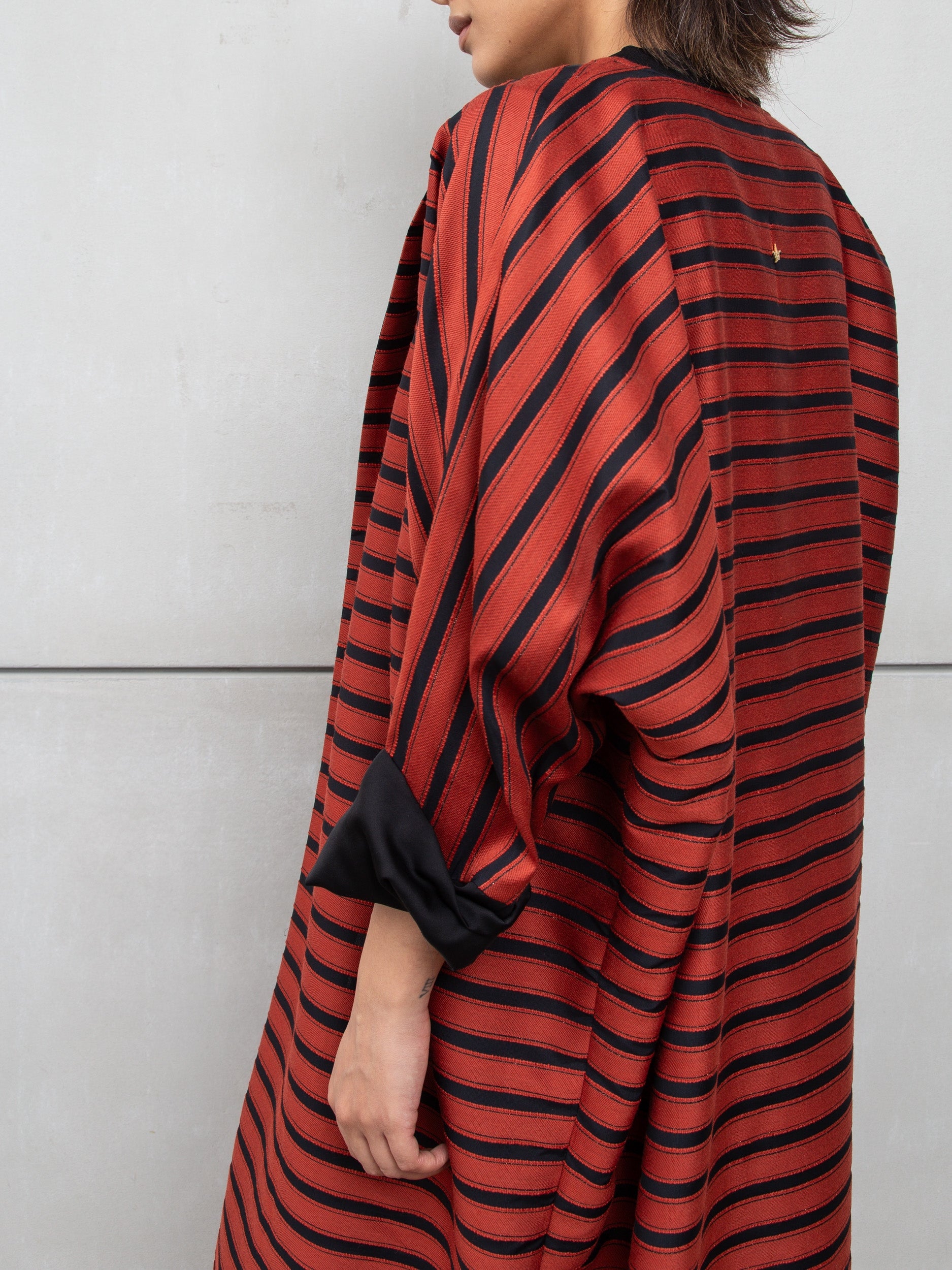 Stripe Abaya in Brick