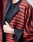 Stripe Abaya in Brick