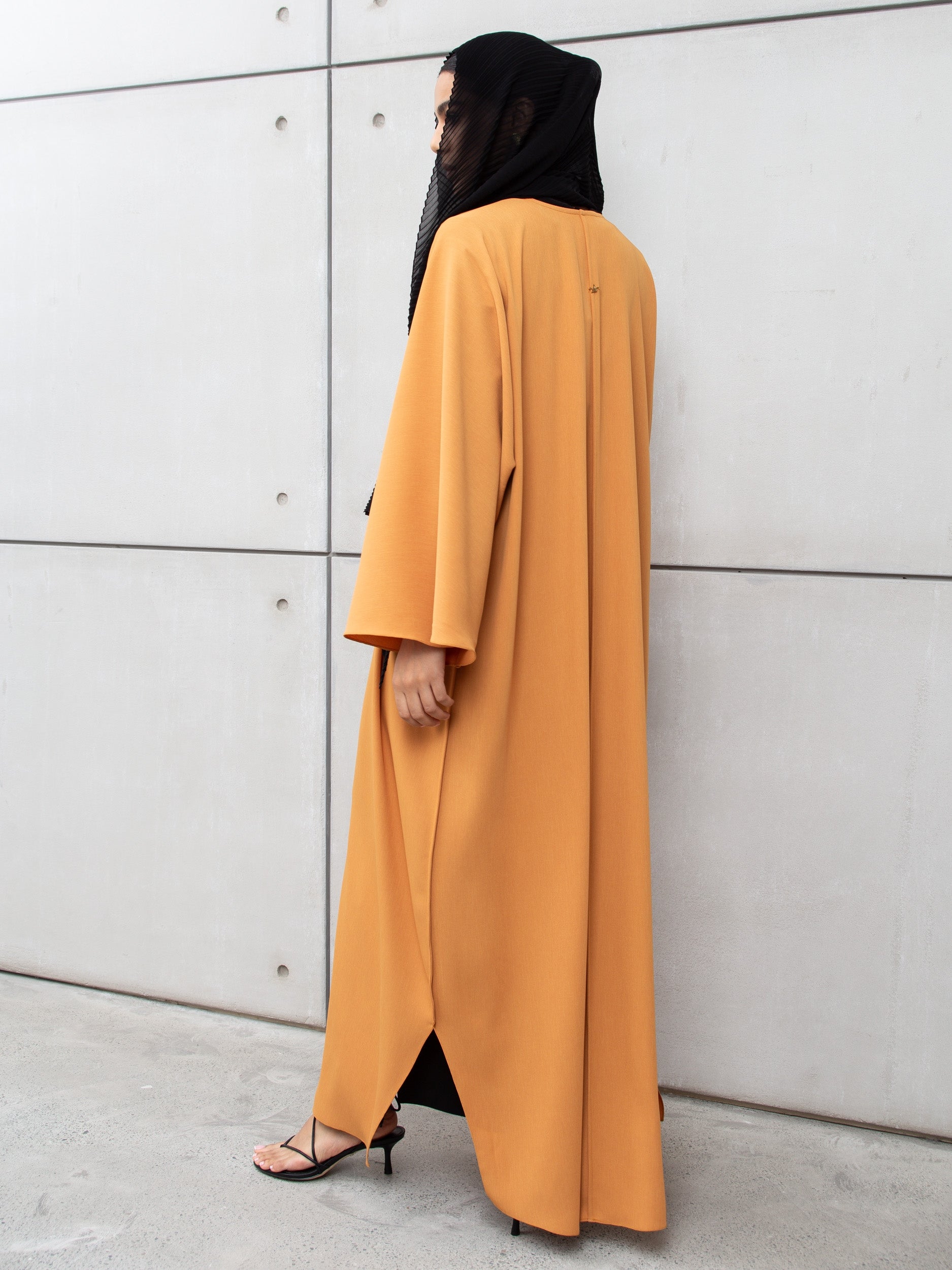 Flow Abaya in Tangerine