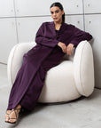 Suit Polished Abaya in Purple