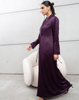 Suit Polished Abaya in Purple