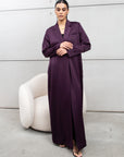 Suit Polished Abaya in Purple