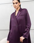 Suit Polished Abaya in Purple