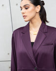 Suit Polished Abaya in Purple