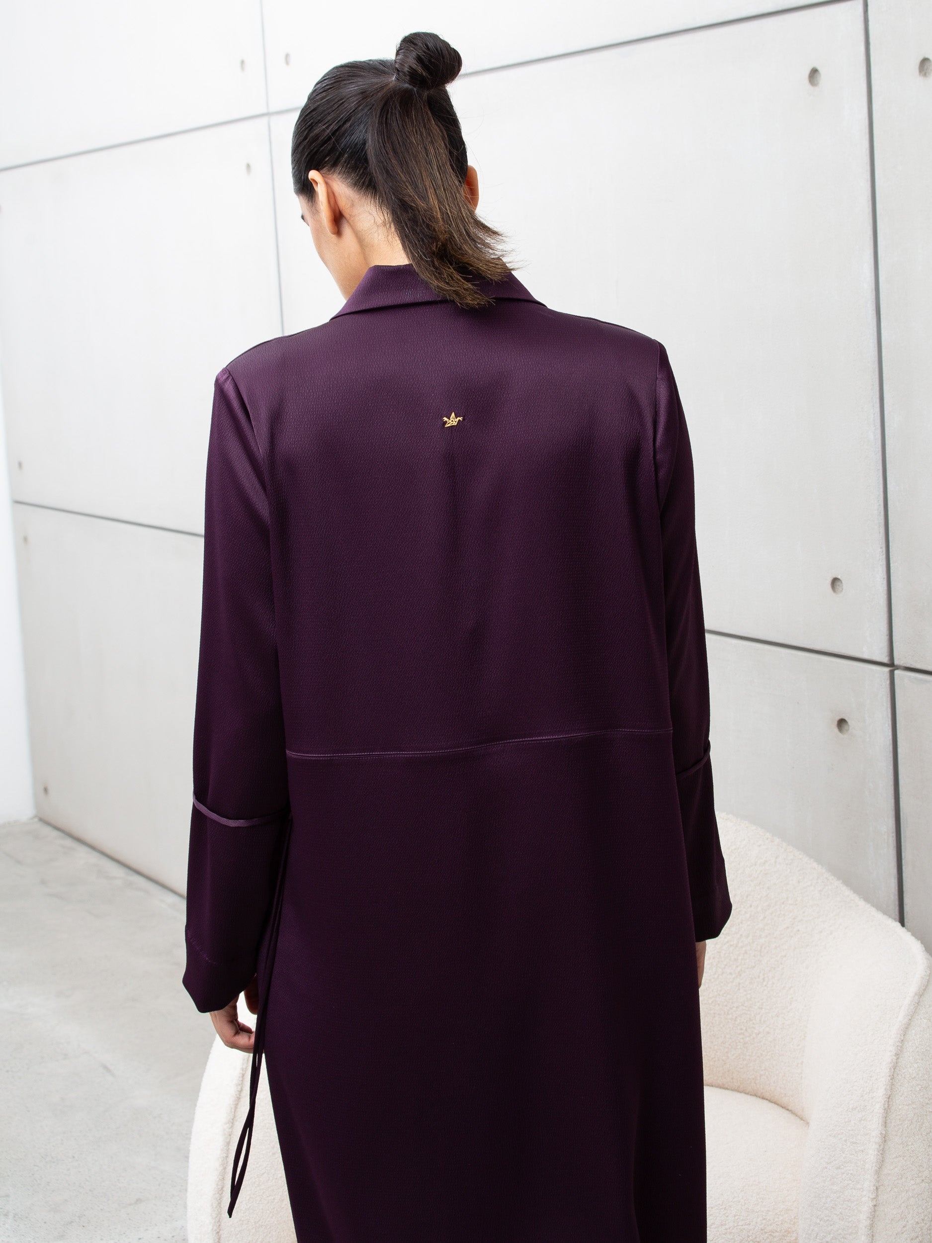 Suit Polished Abaya in Purple