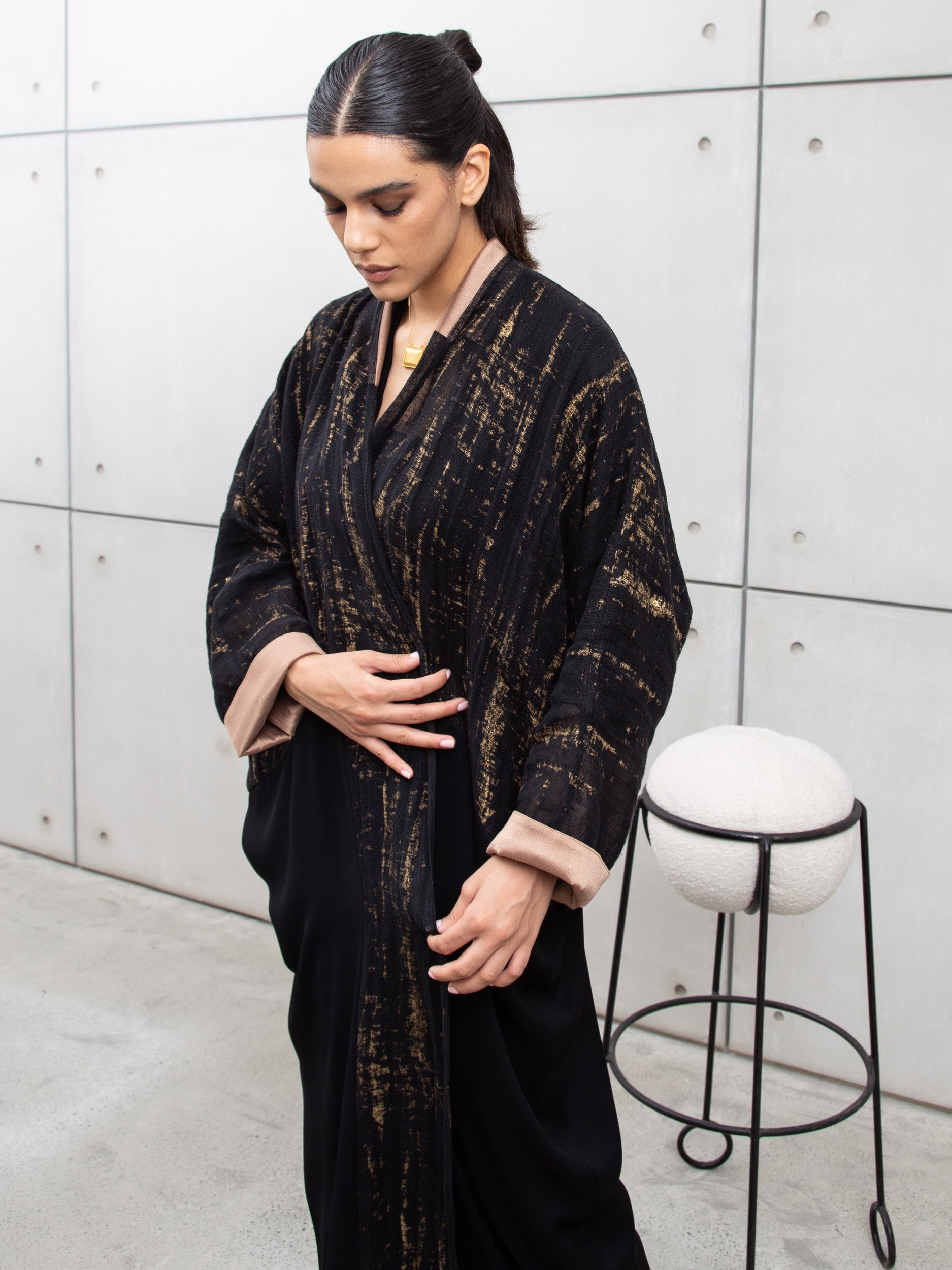 Black and Gold Abaya