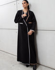 Winter Gold and Silver Detailing Coat Abaya