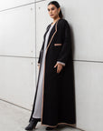 Winter Gold and Silver Detailing Coat Abaya