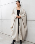 Butterfly Structured Abaya in Ivory