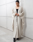 Butterfly Structured Abaya in Ivory