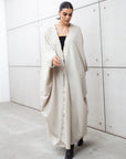 Butterfly Structured Abaya in Ivory