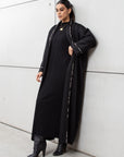 Winter Black Abaya with Detailing