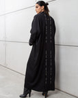 Winter Black Abaya with Detailing