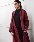 Winter Coat in Burgundy