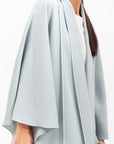 Flow Abaya in Tencel Twill with Piping Detailing in Blue