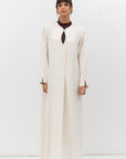 Front Closing Abaya in Offwhite