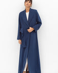 Tuxedo Abaya with Sash in Blue