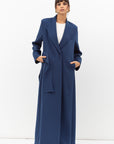 Tuxedo Abaya with Sash in Blue