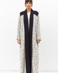 Winter Coat Lace Abaya in White