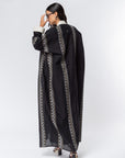 Loose Abaya in Black with Detail