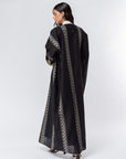 Loose Abaya in Black with Detail