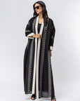 Loose Abaya in Black with Detail